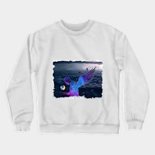 Angel Demon with Ice and Fire Magic Crewneck Sweatshirt